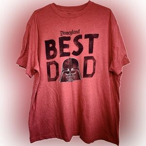 Disney Parks Disneyland Star Wars Darth Vader 'BEST DAD' T-Shirt Size X-Large
